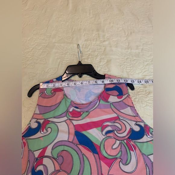 Sleeveless Top. Women. Size 42 Eur fitslike Large. Colorful Swirl Pattern Hippie - Picture 3 of 5